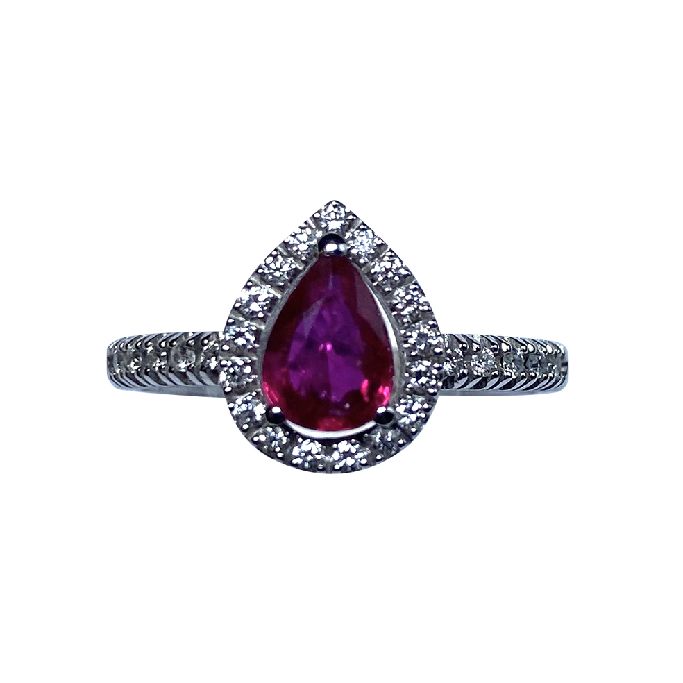 Anello Drop Rubino